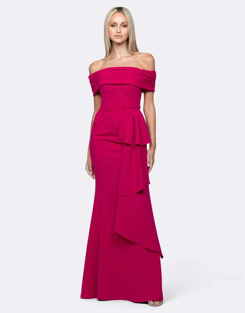 Bariano Quinny Off Shoulder Gown