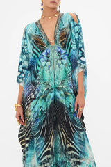 Camilla Split Sleeve Kaftan with Hardware | Azure Allure