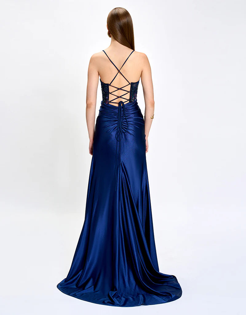 Bariano Nahdia Beaded Sequin Gown