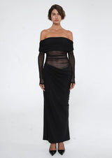 Benni Nico Off Shoulder Maxi Dress | Black