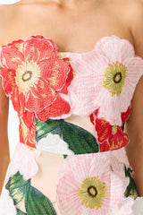 Elliatt Solara Strapless Mini Dress | Pink Floral