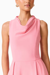 Risa Cowl Neck Gown | Bubblegum