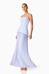 Elliatt Lacy Strapless Gown | Powder Blue