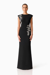 Elliatt Veda Embellished Gown | Black