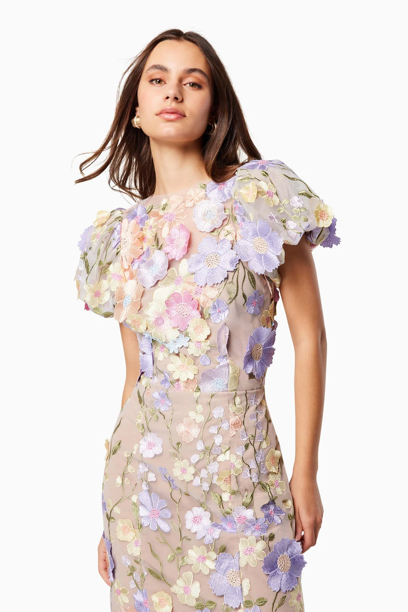 Elliatt Astraea 3D Lace Maxi Dress