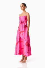 Elliatt Lorena Jacquard Strapless Gown | Pink