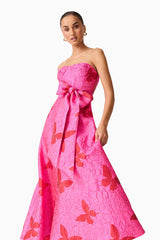 Elliatt Lorena Jacquard Strapless Gown | Pink
