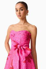 Elliatt Lorena Jacquard Strapless Gown | Pink