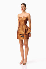 Elliatt Sapphira Strapless Mini Dress Orange