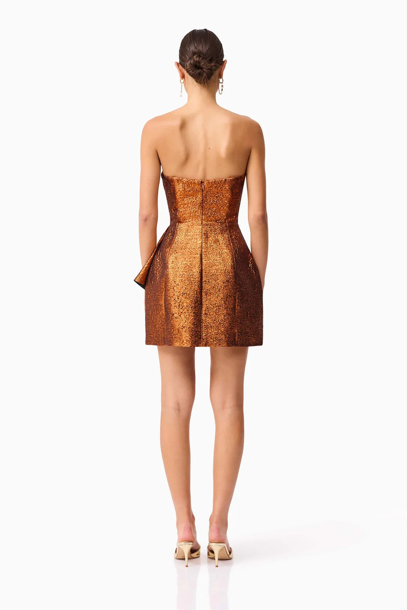 Elliatt Sapphira Strapless Mini Dress Orange