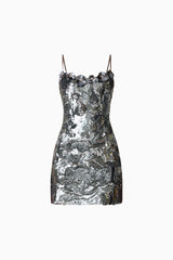 Titania Party Mini Dress | Deep Silver