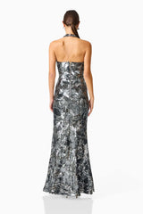 Elliatt Titania Halter Gown | Deep Silver