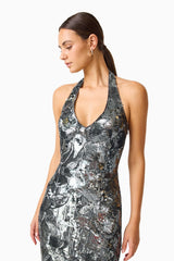 Elliatt Titania Halter Gown | Deep Silver