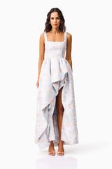 Elliatt Fiorella Jacquard Gown | Blue