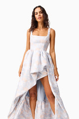 Elliatt Fiorella Jacquard Gown | Blue