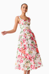 Elliatt Roselle Frill Midi Dress | Floral