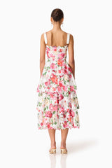 Elliatt Roselle Frill Midi Dress | Floral