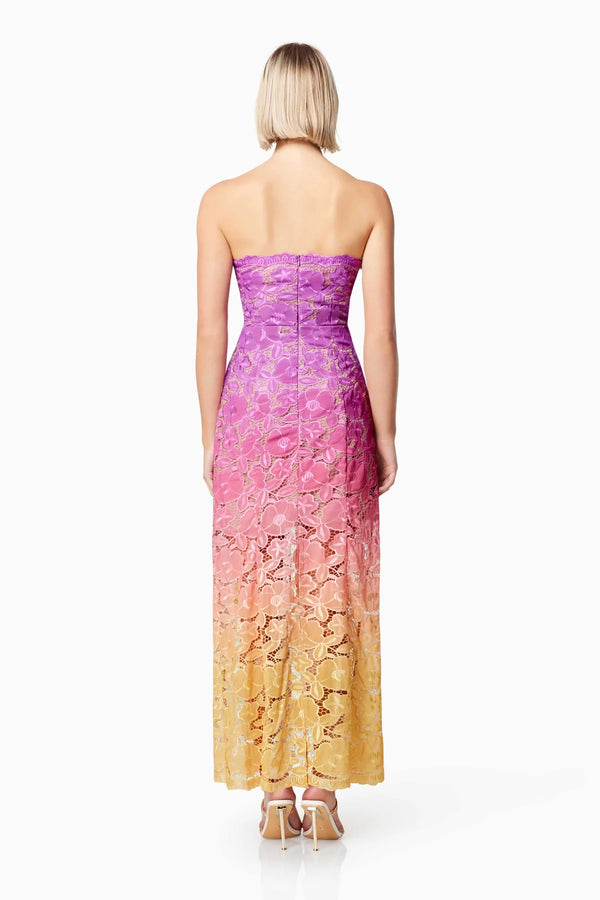 Elliatt Mesmerizing Ombre Lace Maxi Dress In Multi