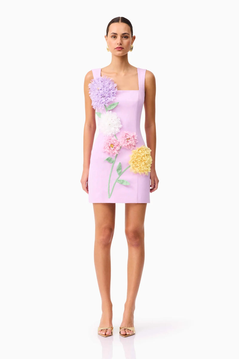 buttercup embroidered mini dress Sleeveless Buttercup Embroidered Party Mini Dress