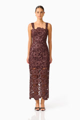 Elliatt Novelle Column Midi Dress | Brown