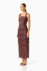 Elliatt Novelle Column Midi Dress | Brown