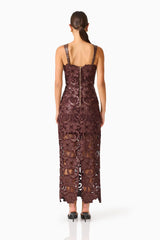 Elliatt Novelle Column Midi Dress | Brown