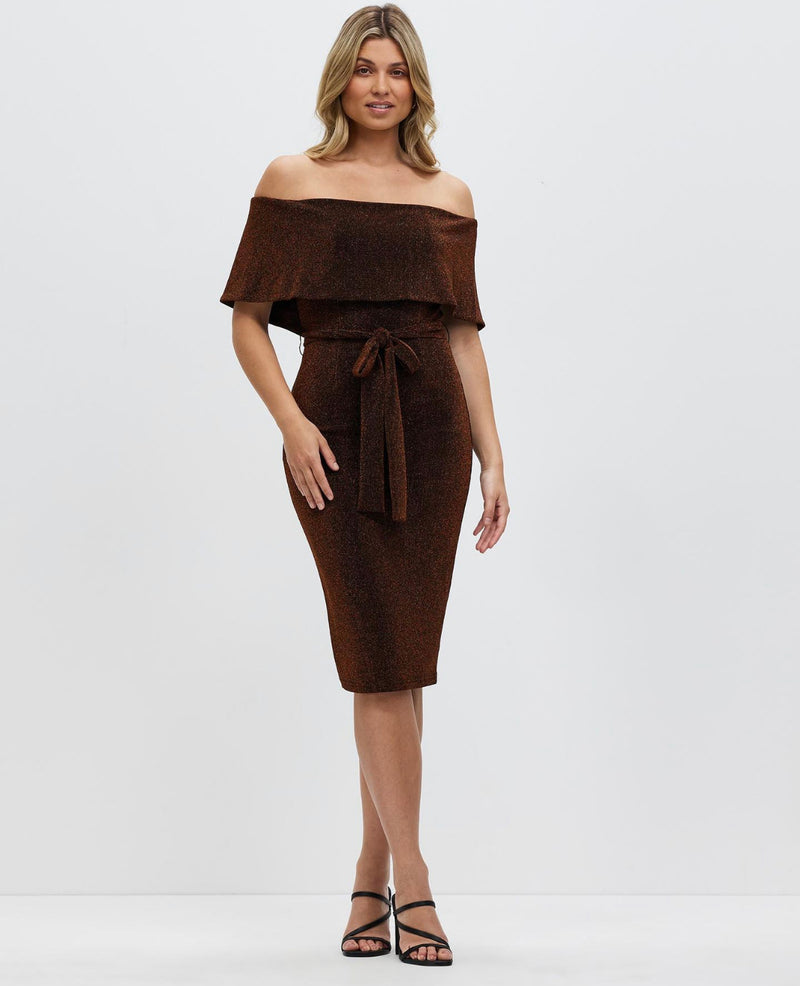 Honey and Beau Gemma off the shoulder dress