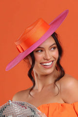 Morgan & Taylor Domino Boater | Pink/Orange