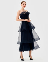 Bariano Mae Tiered Ruffle Midi