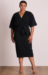 Pasduchas Emerson Drape Midi Dress