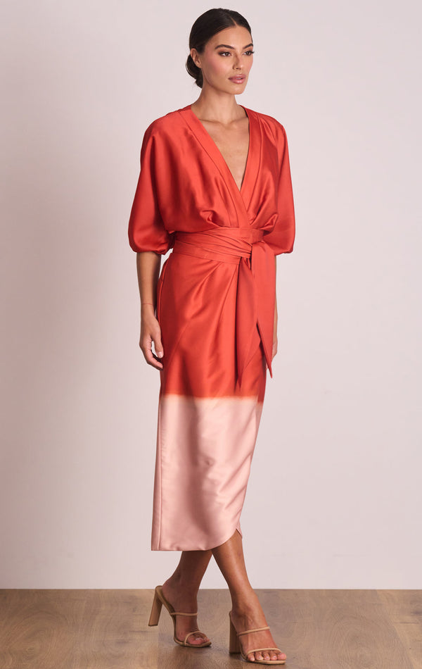 Pasduchas Sundowner Wrap Midi Dress