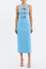 Rebecca Vallance Skye Midi Blue Dress