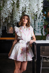 Mackenzie Mode Buzzing Bees Mini Dress - Floral