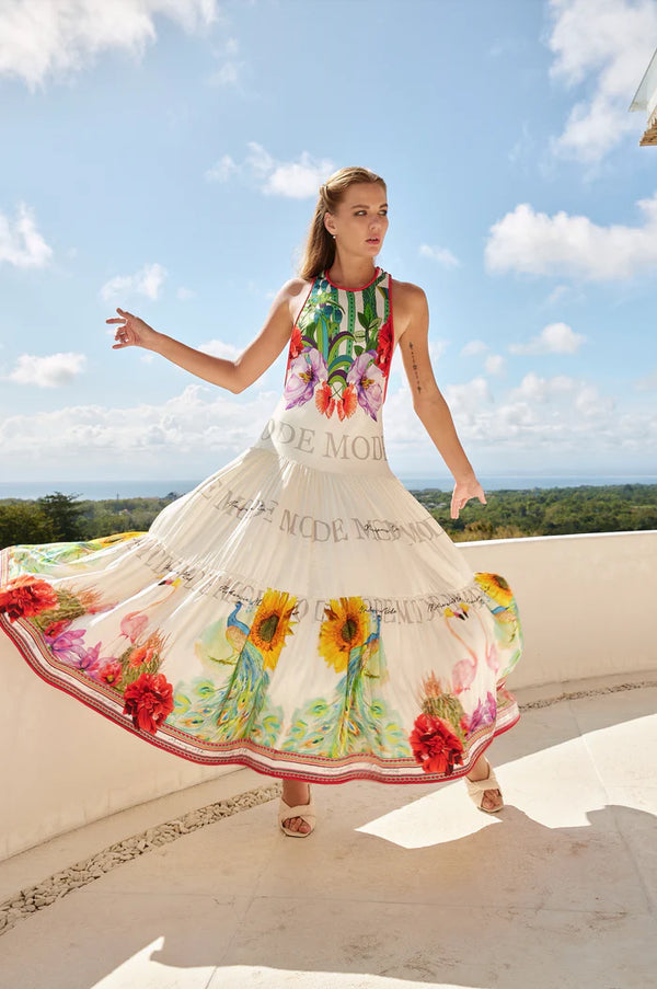 Mackenzie Mode Flamingos Maxi