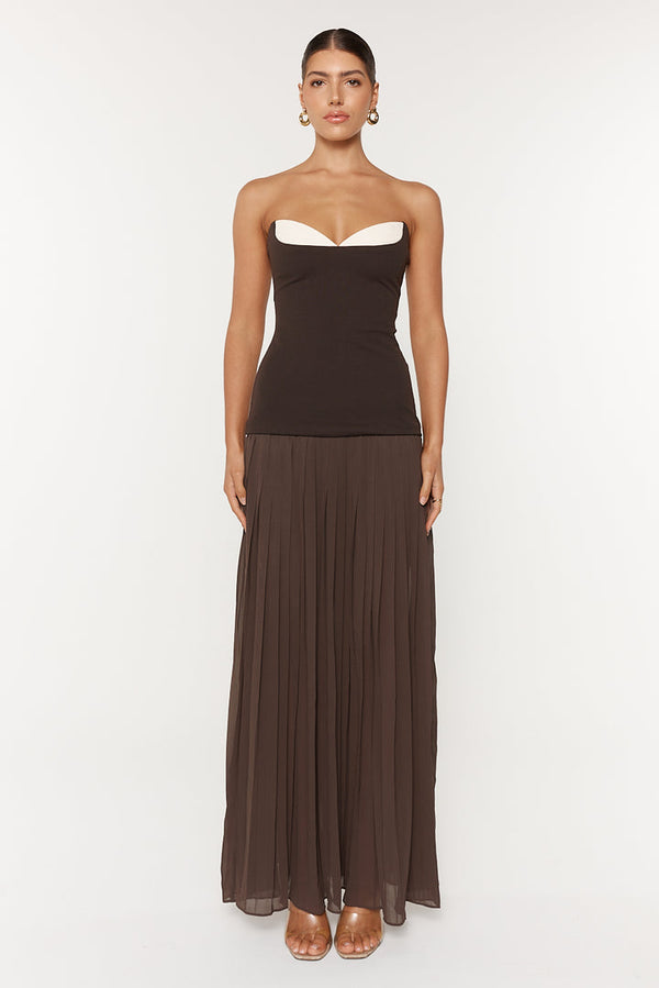 She Is Olla Nicolette Dress Espresso