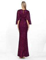 Bariano Cape Gown | Plum