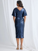 Trellis Lane Maz Sequin Midi Dress | Navy
