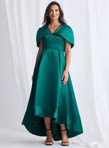 Trellis Lane Kezi Flared Hi Lo Dress | Emerald