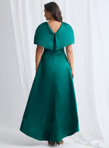Trellis Lane Kezi Flared Hi Lo Dress | Emerald