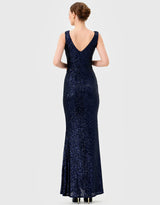 Bariano Paislee Sequin Maxi Navy