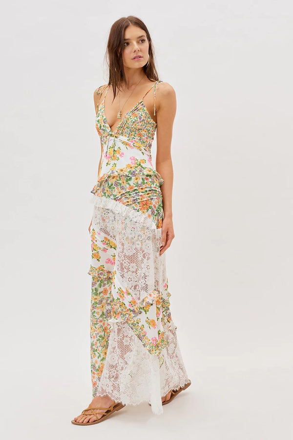 For Love & Lemons Rosalyn Maxi Dress