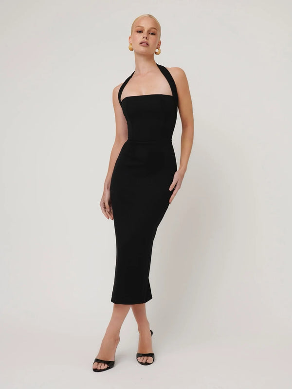Effie Kats Meline Midi Dress | Black