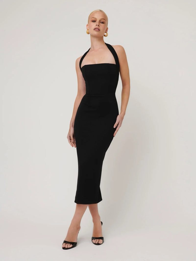 Effie Kats Meline Midi Dress | Black