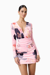CURAAE Venetta Mini Dress | Pink Floral