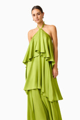 Elliatt Marilla Tiered Gown | Fern Green