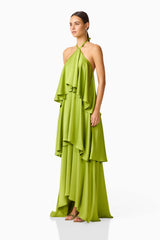 Elliatt Marilla Tiered Gown | Fern Green