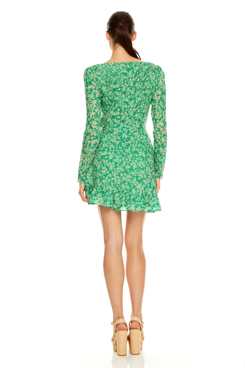 Talulah Green with Envy Long Sleeve Mini Dress-