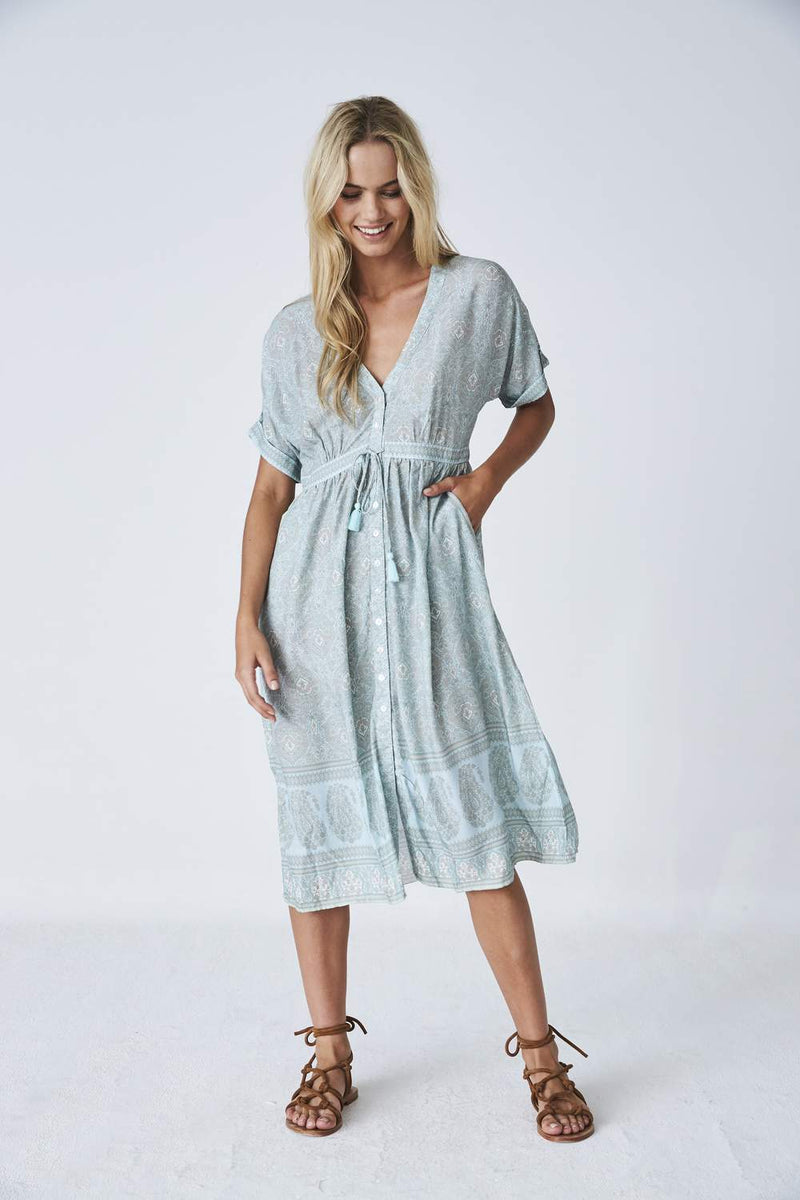 Indian Summer Co Haveli Midi Dress | Cloud