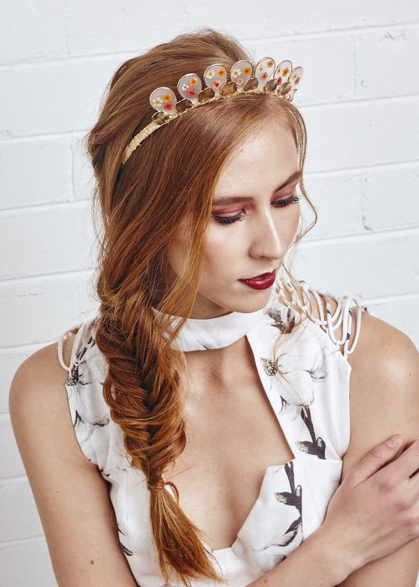 Derby & Power Penzance in Peach Headpiece | 4 Day hire