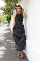 Madison Square Polly Maxi Dress | Black